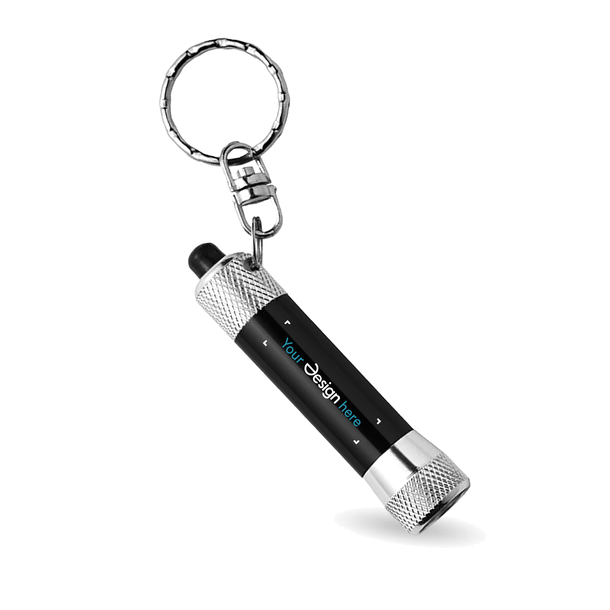 Porte-clés | Lampe de poche en métal | Lumière LED | Avec piles