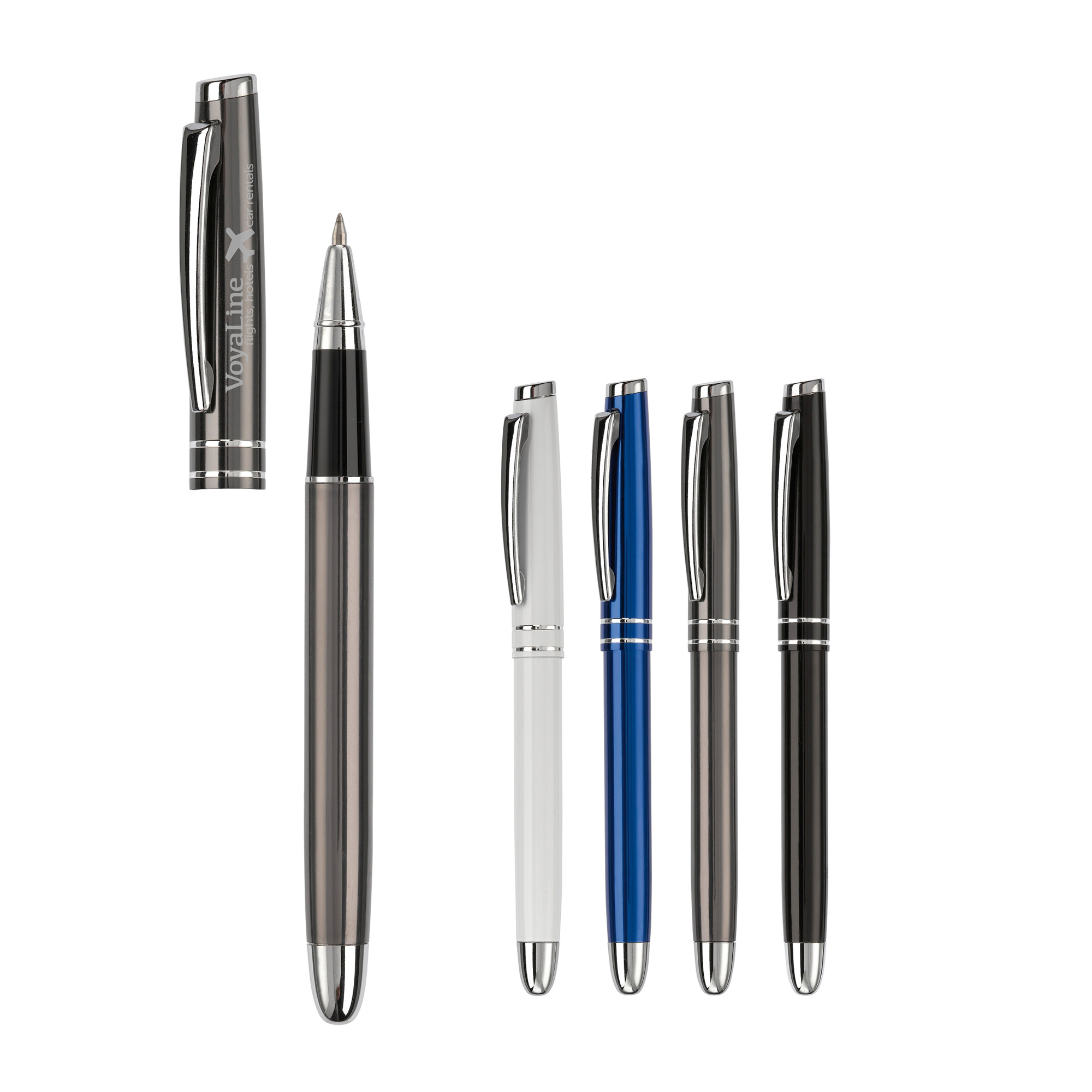Stylo roller | Aluminium | Encre bleue | Gravure