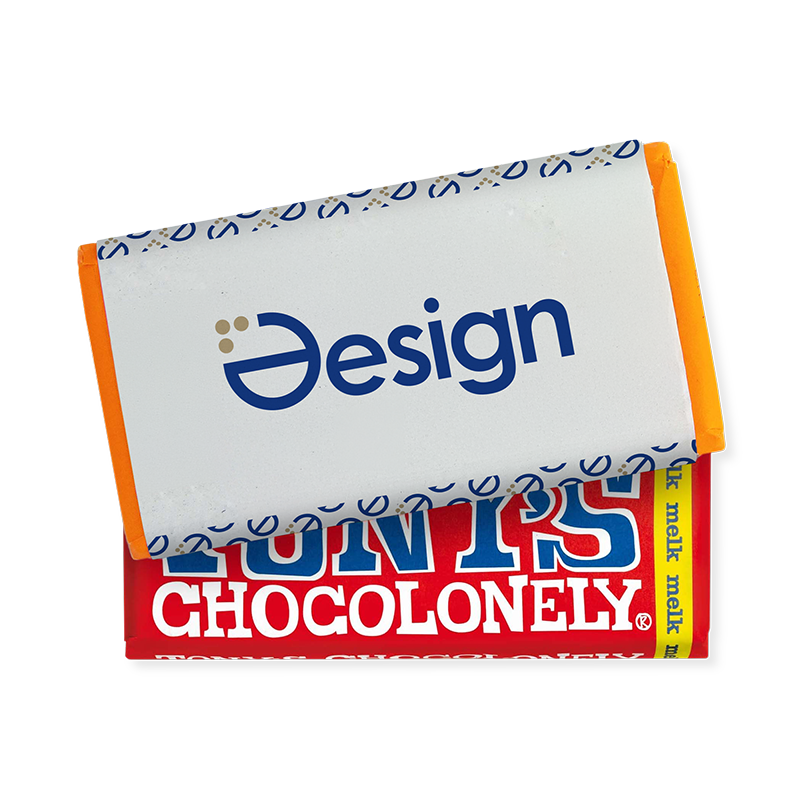 Tony's Chocolonely | Barre de chocolat | Avec pochette en papier ensemencé | Impression sur toute la surface