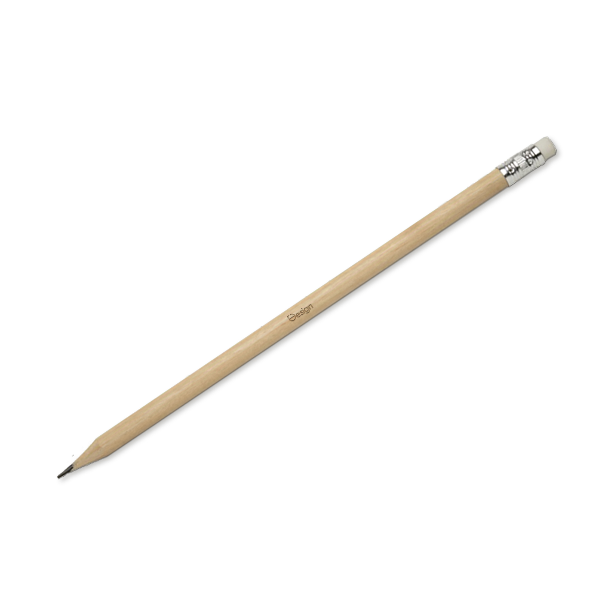 Crayon avec gomme - Naturel | Taillé | Bois FSC