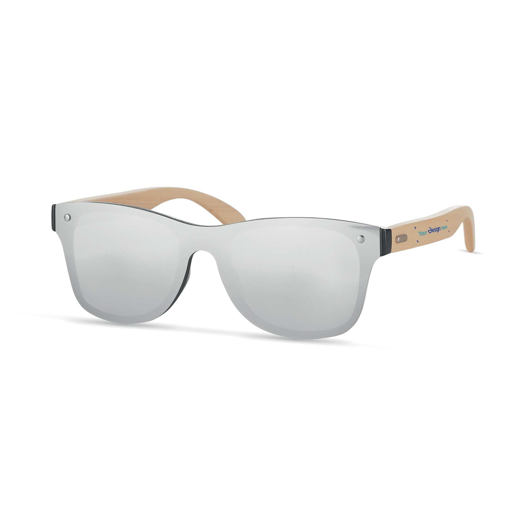 Lunettes de soleil éco | UV400 | Verres miroir colorés | Monture en bambou
