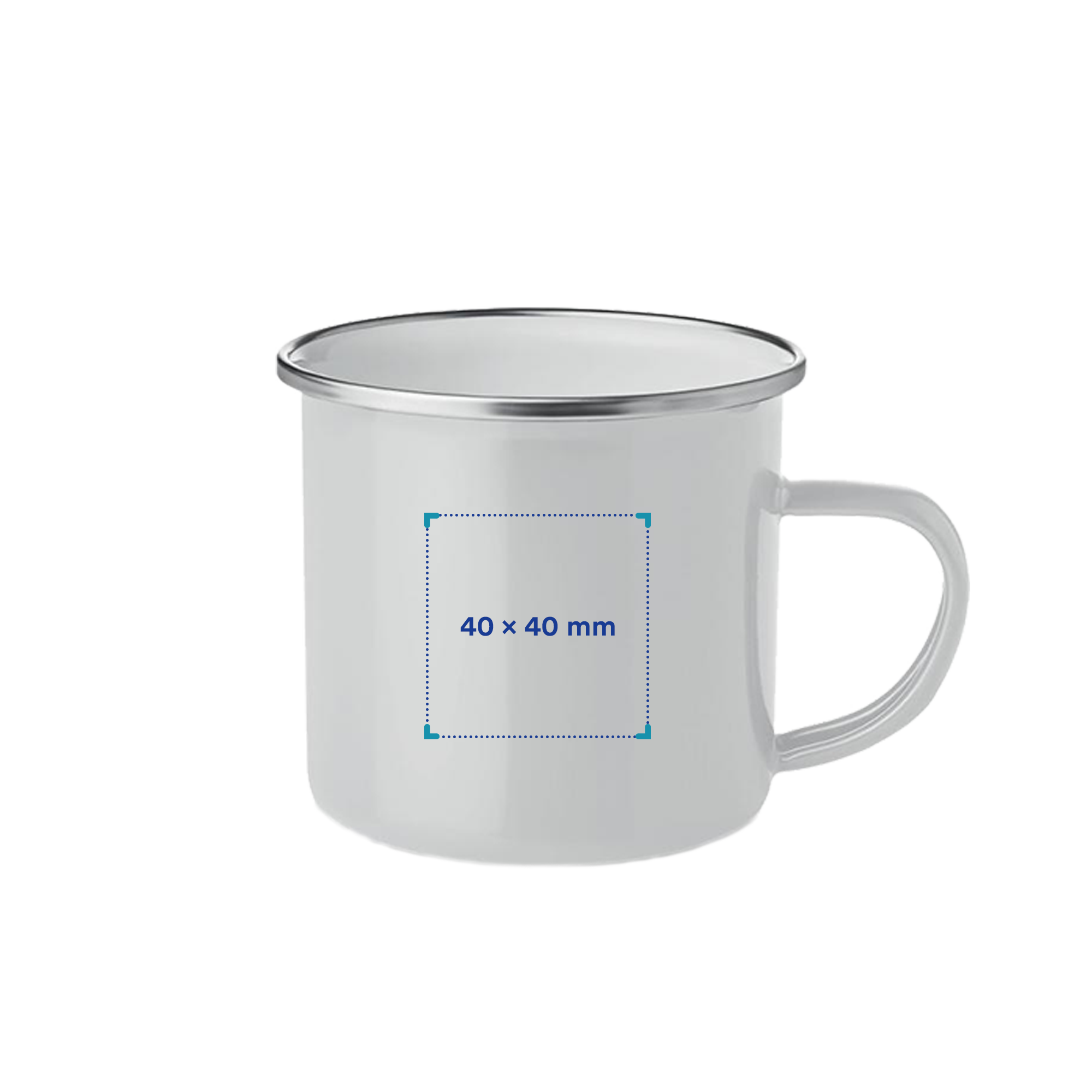 Mug en émail - 350 ml | Métal et émail | Emballé individuellement