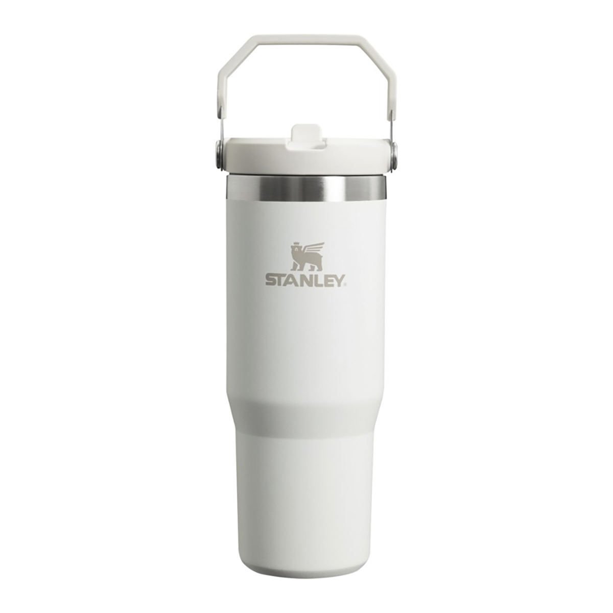 Gobelet Stanley Iceflow Flip Straw – Blanc | 890 ml | Acier inoxydable | Bouteille isotherme | Paille intégrée