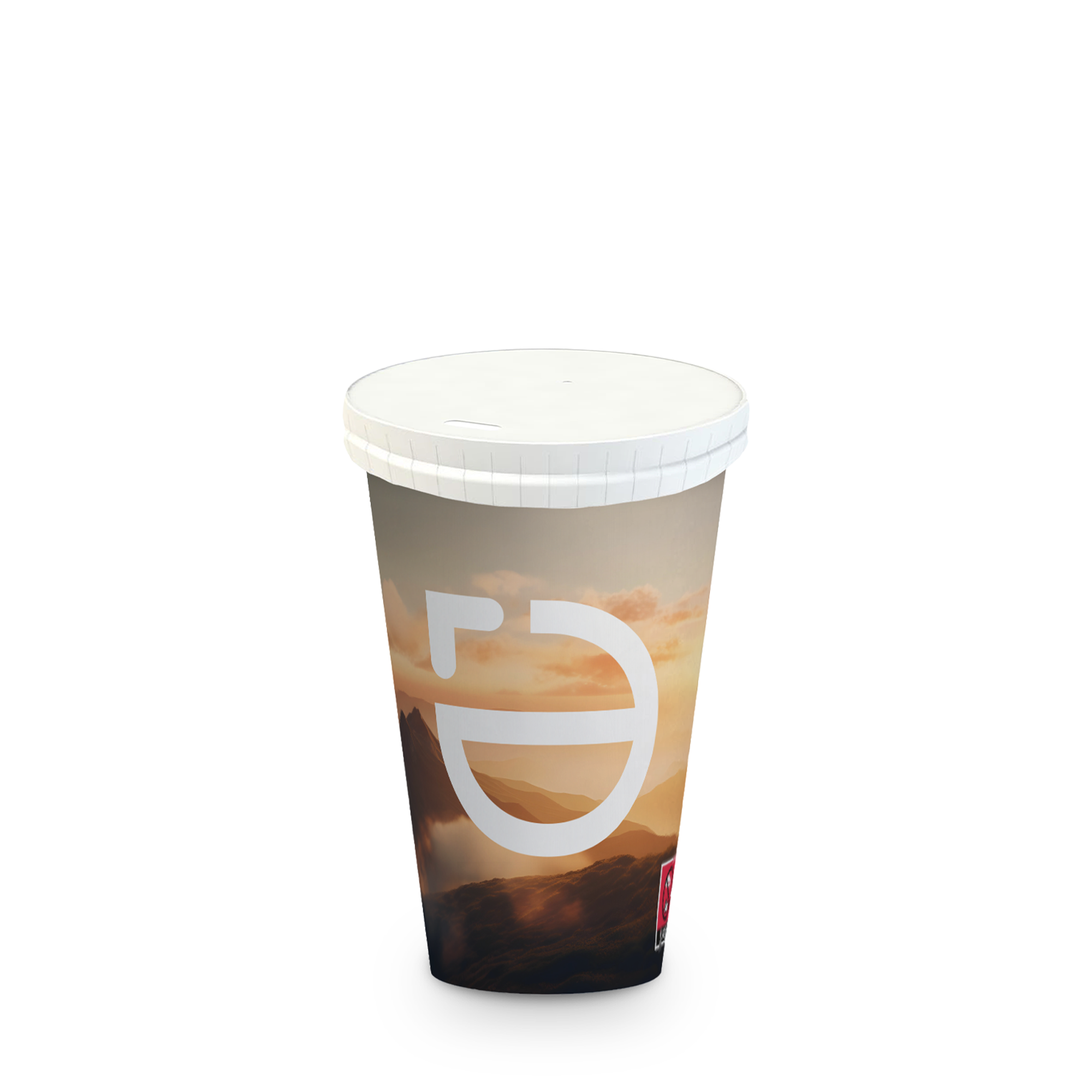 Gobelet à café en carton - 180 ml | Avec couvercle | Couleur