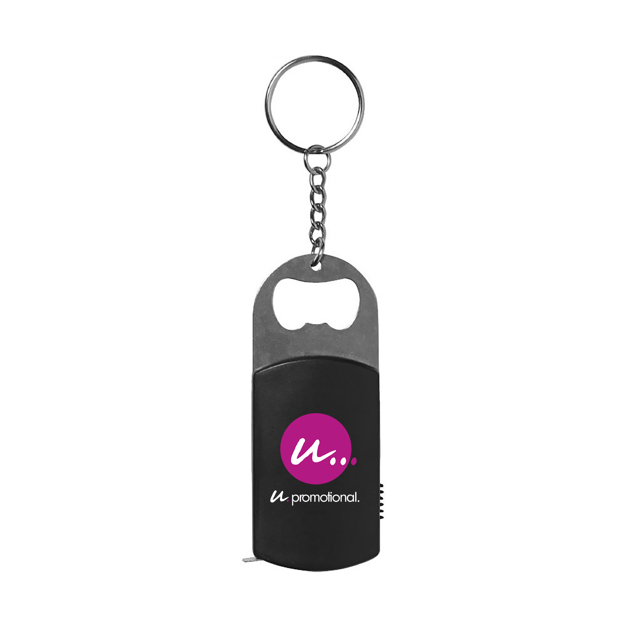 Porte-clés | LED | Décapsuleur | Mètre ruban