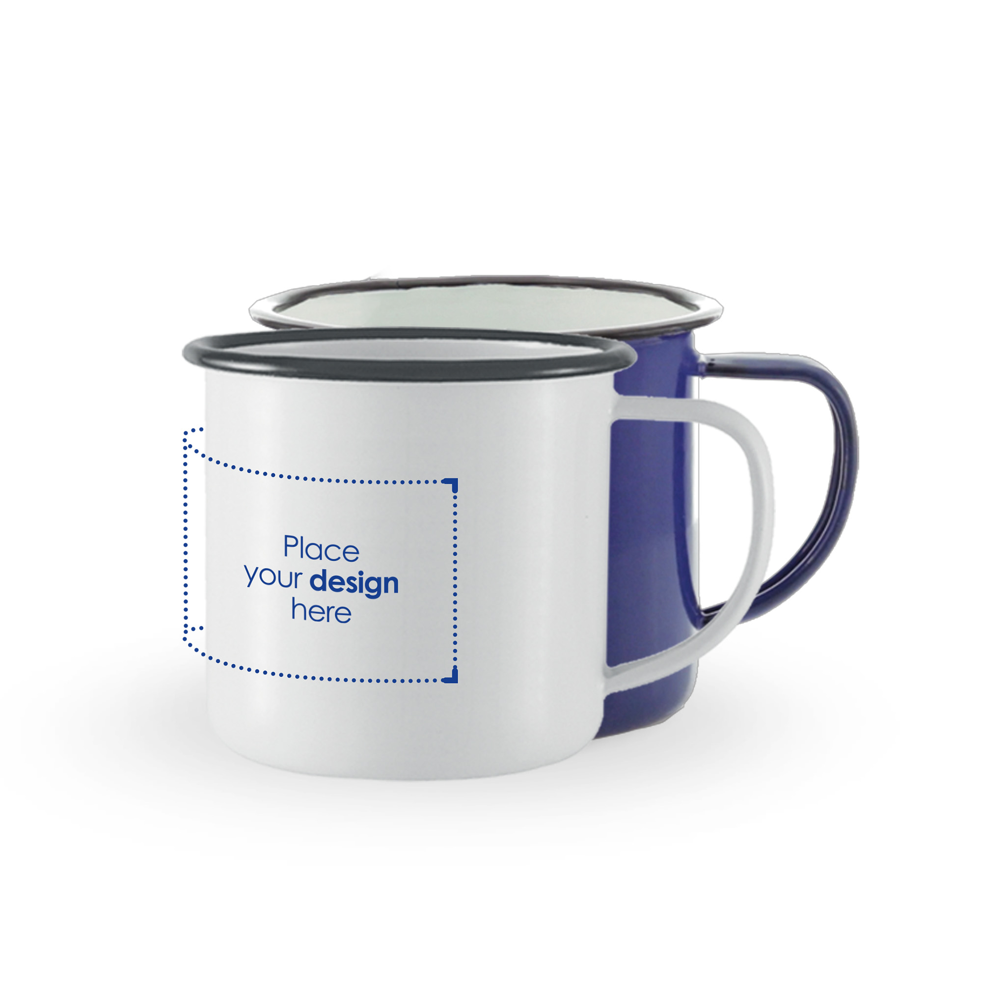 Mug en émail - 350 ml | Design vintage