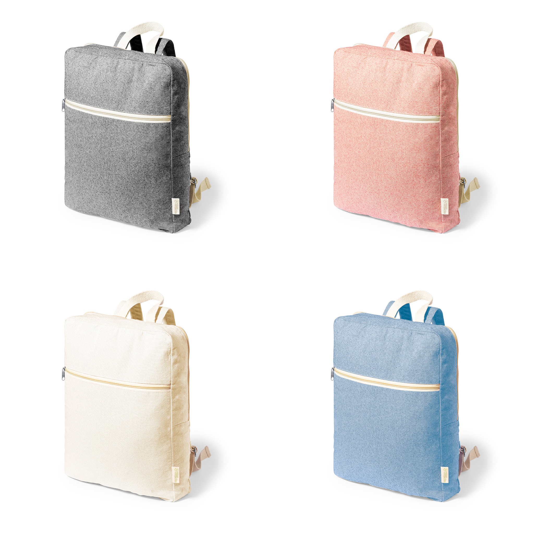 Sac à dos ligne naturelle | 100% coton recyclé | Divers coloris | Impression jusqu'à 4 couleurs