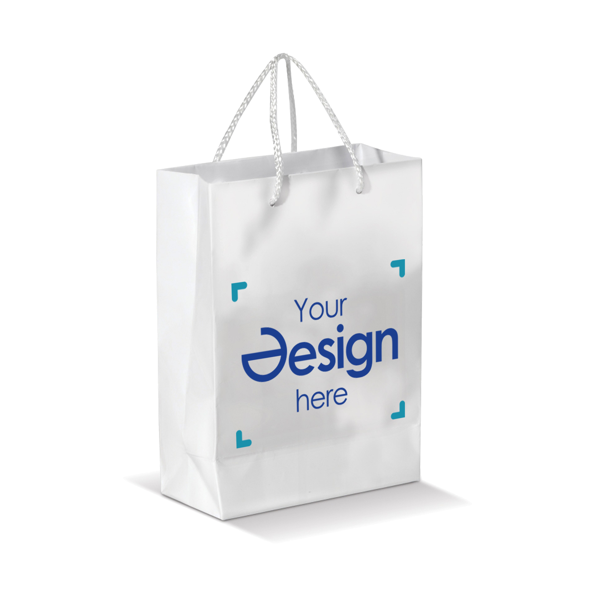 Sac en papier brillant | >A4 | Qualité premium | Jusqu'à 2 couleurs d'impression