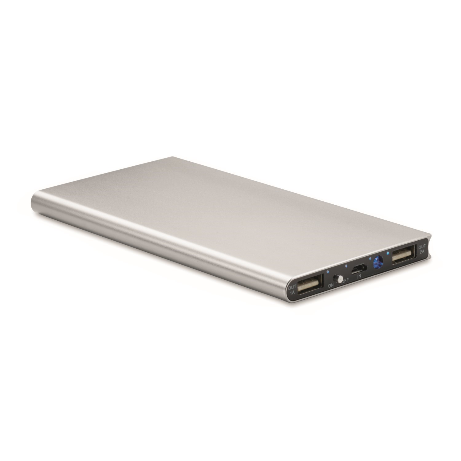 Batterie externe - 8000 mAh | Aluminium | Témoin lumineux