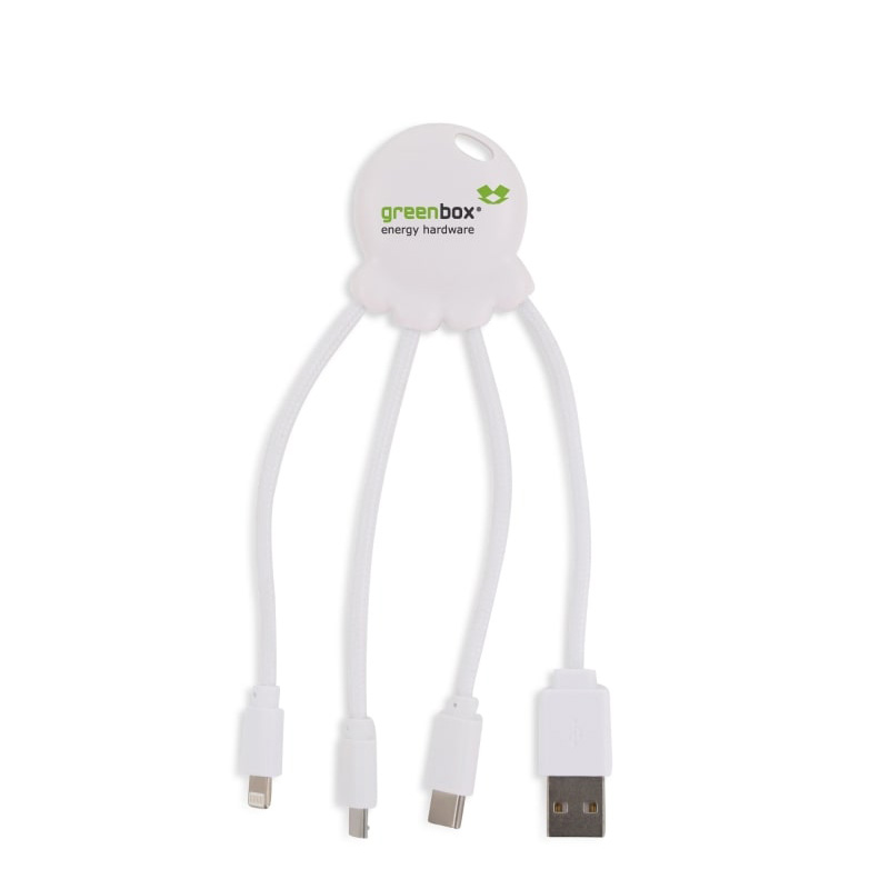 Câble de recharge Xoopar Octopus | Plastique recyclé |Quadrichromie