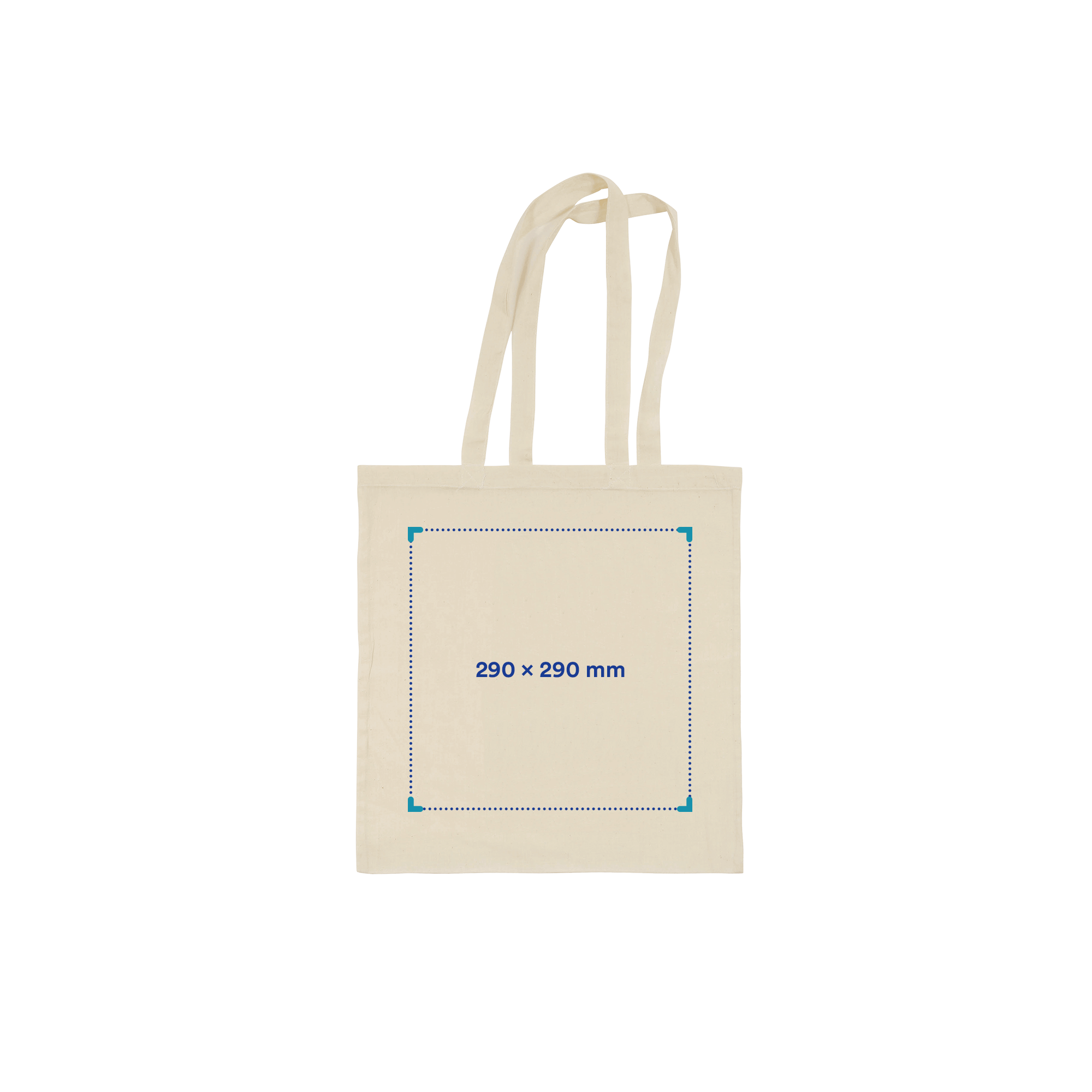 Sac en coton - Beige | 125 g/m² | Grande zone d'impression