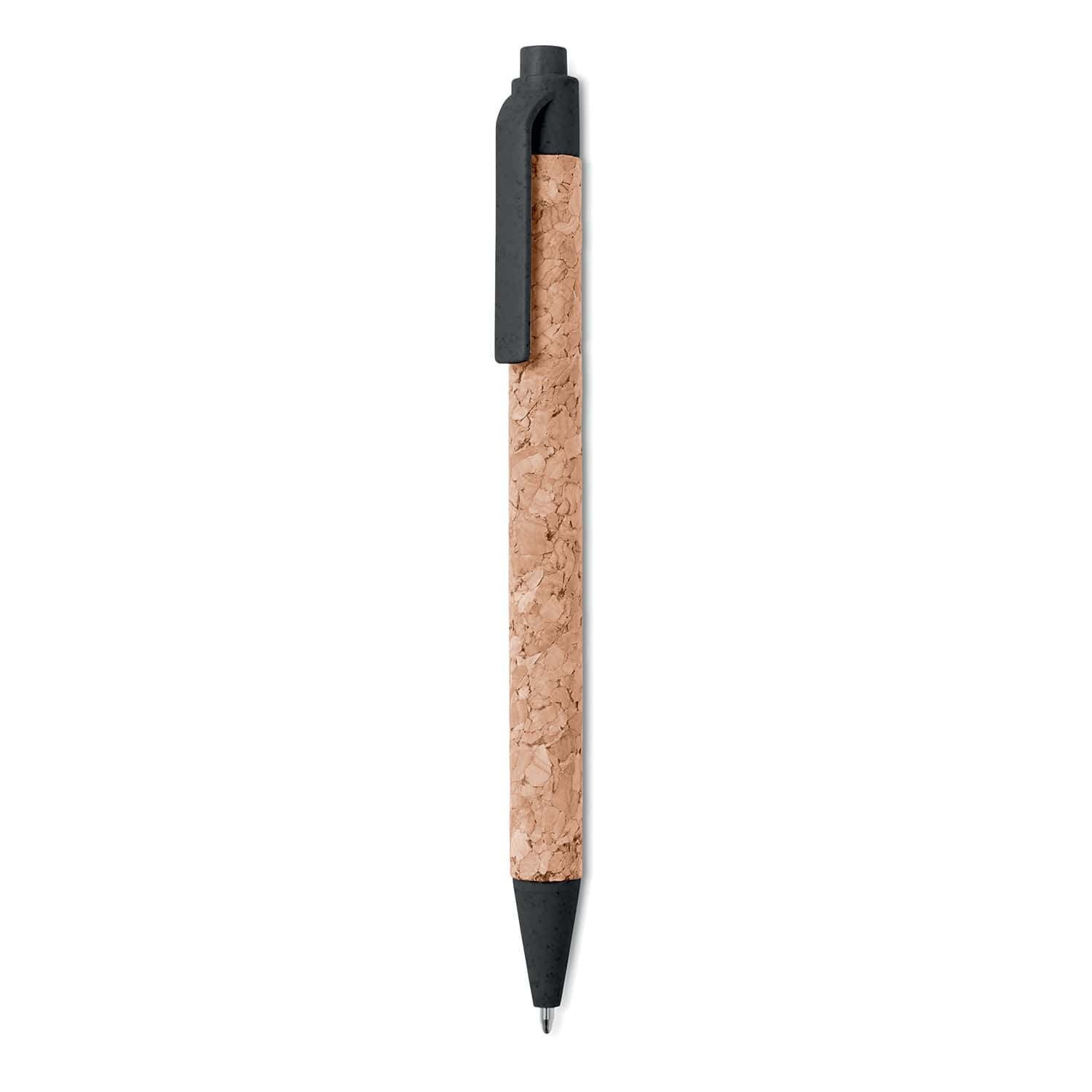 Stylo à bille | Encre bleue | Liège et paille de blé | Mécanisme à poussoir