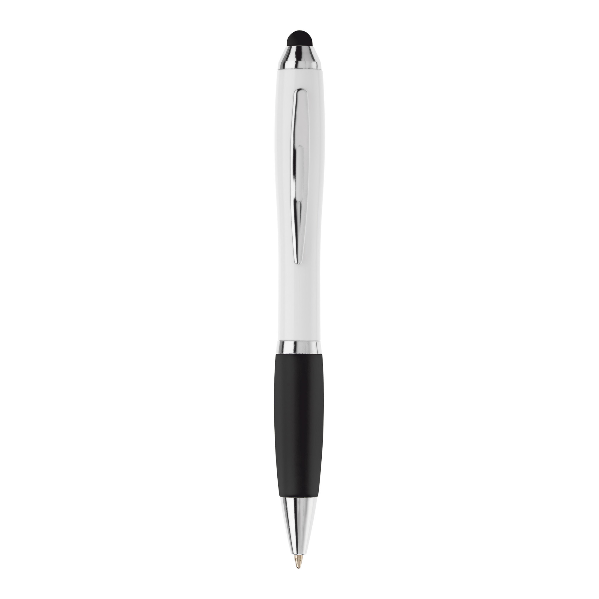 Touchpen – Quadrichromie | Avec grip en caoutchouc | Mécanisme rotatif