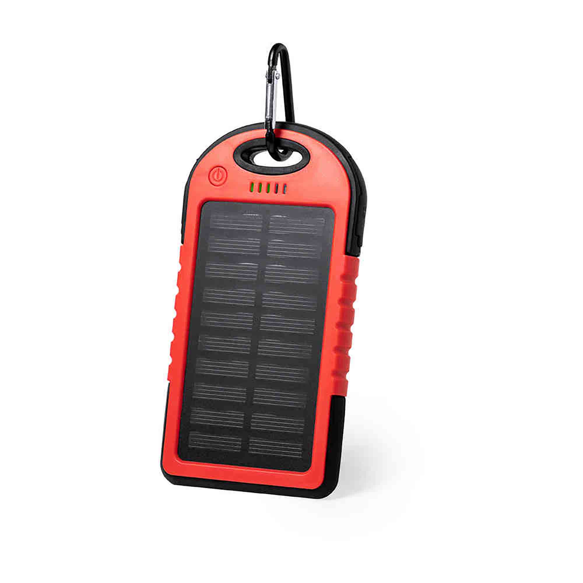 Powerbank solaire | 4000 mAh | Mousqueton | Impression jusqu'à 2 couleurs