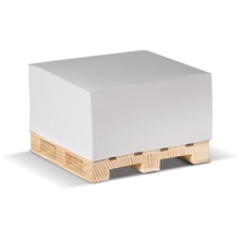 Cube | Papier blanc | Palette en bois | 9191805 Blanc