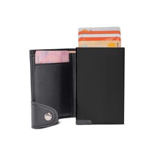 Porte-cartes RFID | Portefeuille | aspect cuir PU | 9192190 Noir