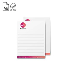 Bloc-notes | Format A6 | 25, 50 ou 100 feuilles