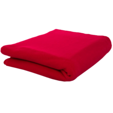 Couverture en polaire colorée | 250 gr/m2 | Avec broderie | 201560 Rouge