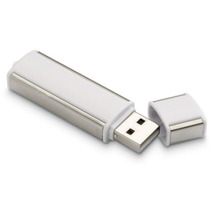 Clé USB Linealflash | Accent métal | 2-16 Go | FR8791021 Blanc