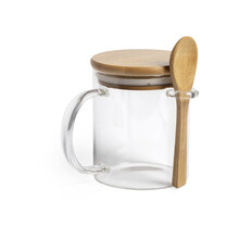 Mug | Verre Borosilicate/ Bambou | 420 ml | 156481 translucide