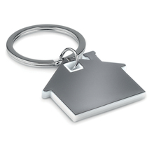 Porte-clés | Acier inoxydable | En forme de maison | 8758877 Blanc
