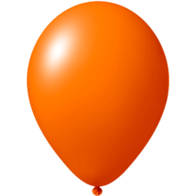 Ballon coloré | 33 cm | Petite quantité | 9485951s Orange