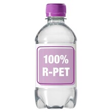 Bouteille d'eau | Pas cher | 330 ml | 100% plastique recyclé | Eau plate  | 4333001 Violet