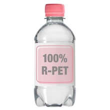 Bouteille d'eau | Pas cher | 330 ml | 100% plastique recyclé | Eau plate  | 4333001 Rose