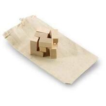 Puzzle en bois dans une poche coton | 8752585 Bois