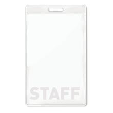 Badge transparent vertical | 7,5 x 12,5 cm | Imprimable | 8798600 
