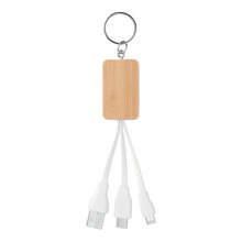 Porte-clés avec câble de chargement | Bamboo