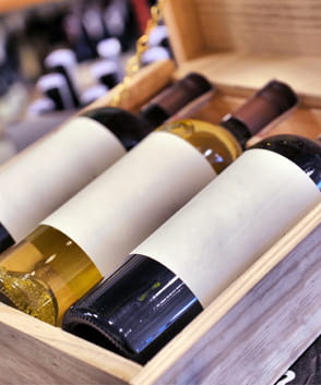 Coffret vin personnalisé avec 3 compartiments